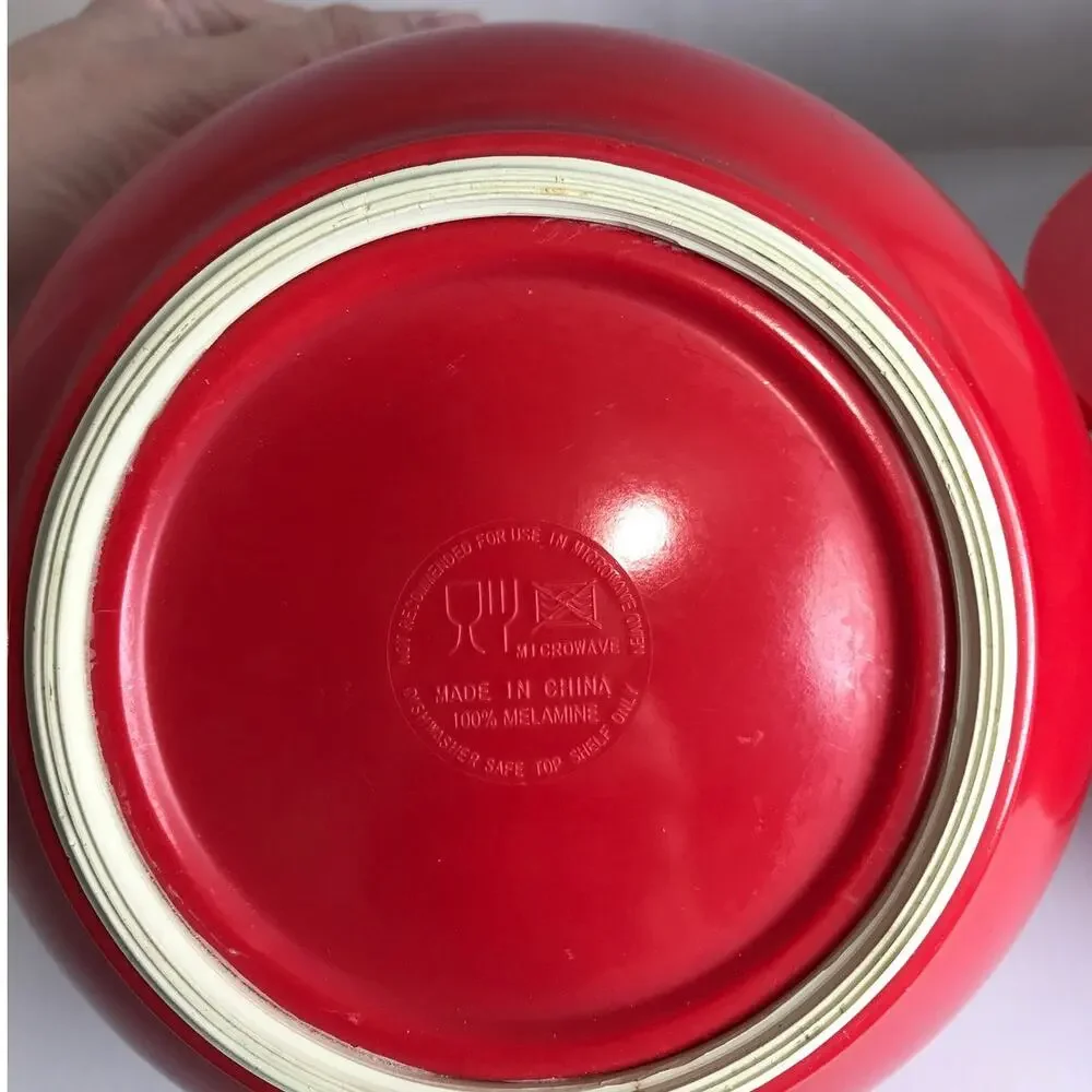 Glad Red Mixing Bowls with Pour Spouts Non-Slip Set of 2